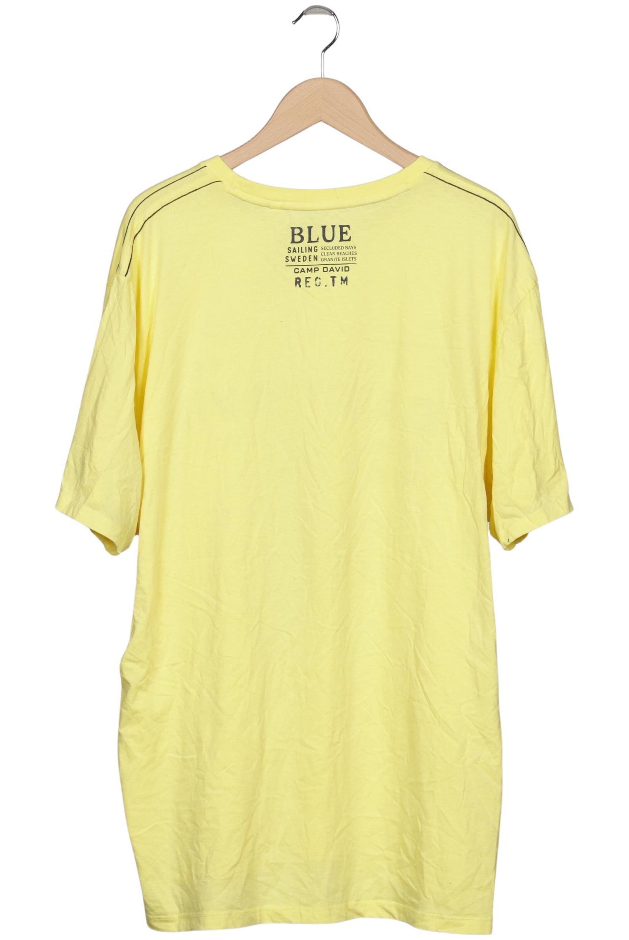 CAMP DAVID Shirt in 4XL in Yellow