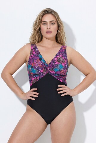 Ulla Popken Classic Swimsuit dress in Black
