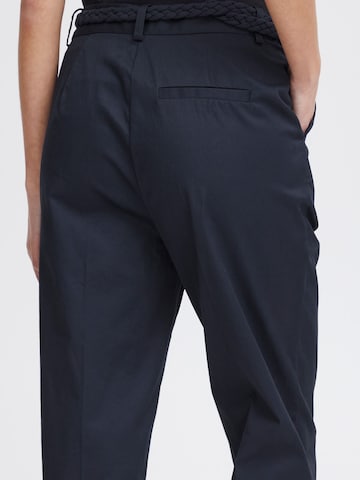 Regular Pantalon à plis ' Ulani ' ICHI en bleu