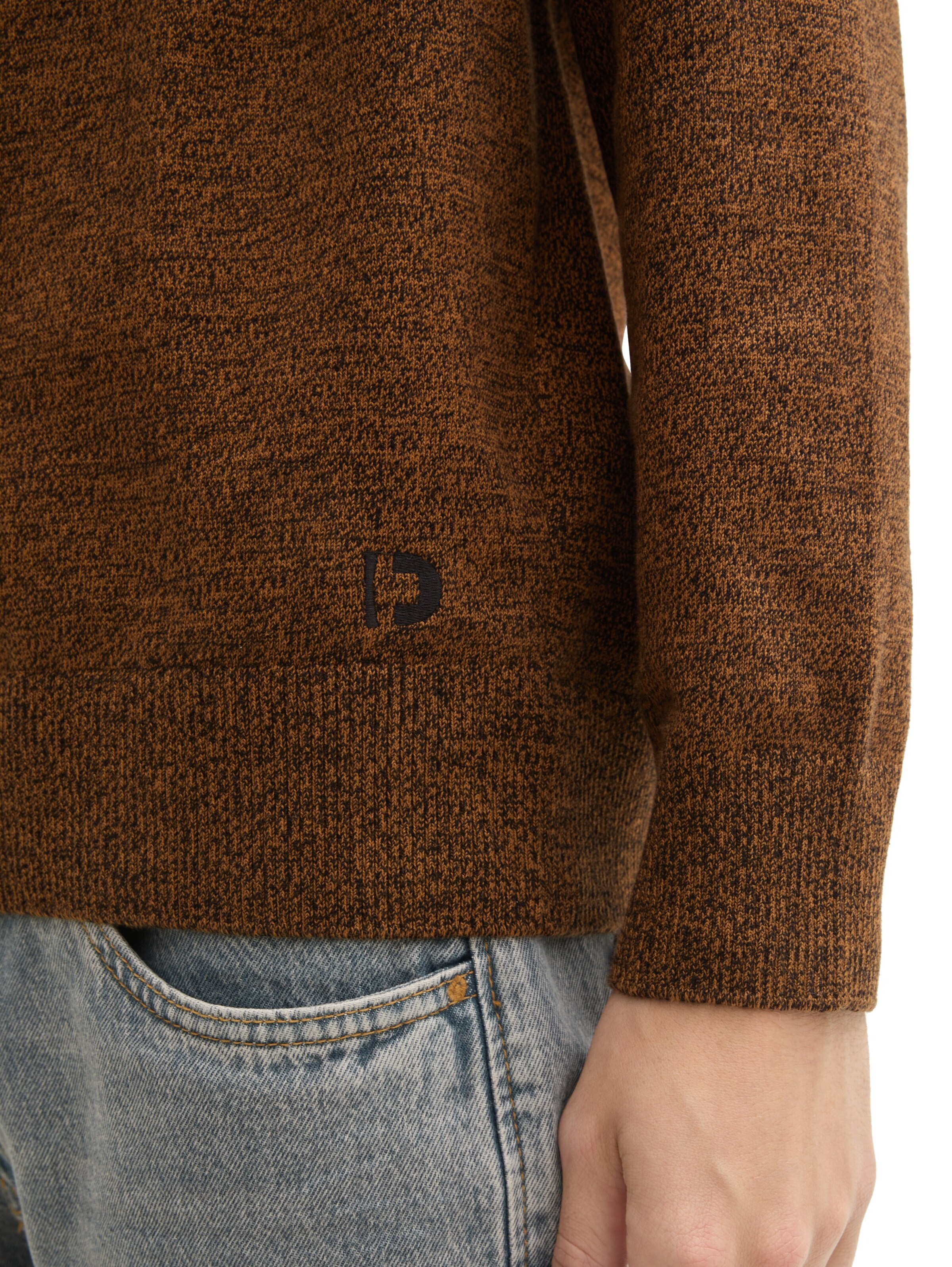 TOM TAILOR DENIM Pullover in Braun