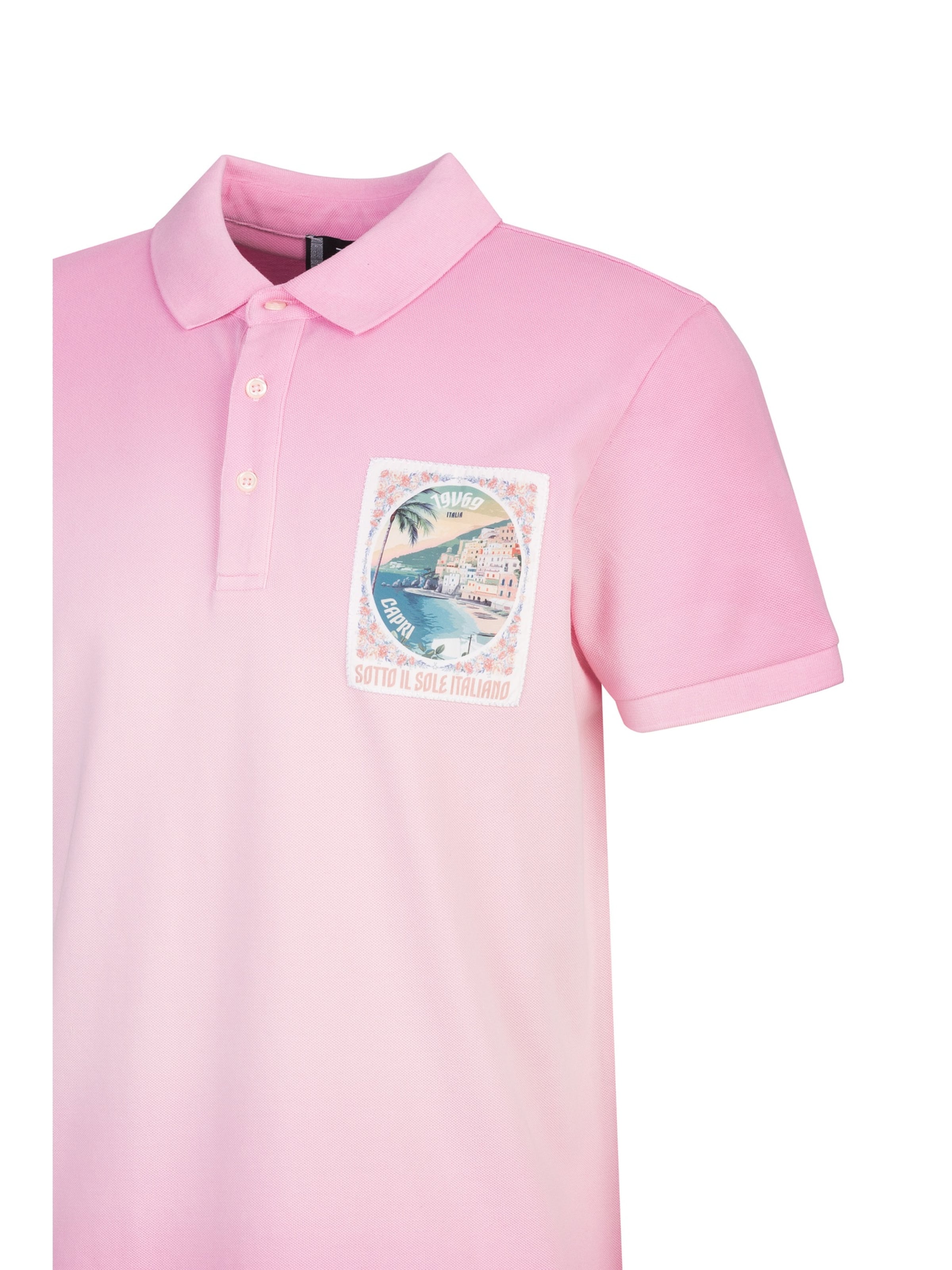 19V69 ITALIA Shirt 'Emilio Dip' in Roze