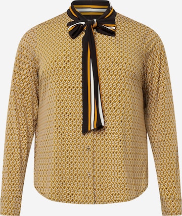 Michael Kors Plus Blouse 'LATTICE' in Bruin: voorkant