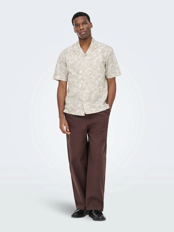 Regular fit Cămașă 'ONSWHITE' de la Only & Sons pe gri