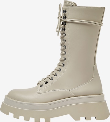 Bottes à lacets Pull&Bear en beige