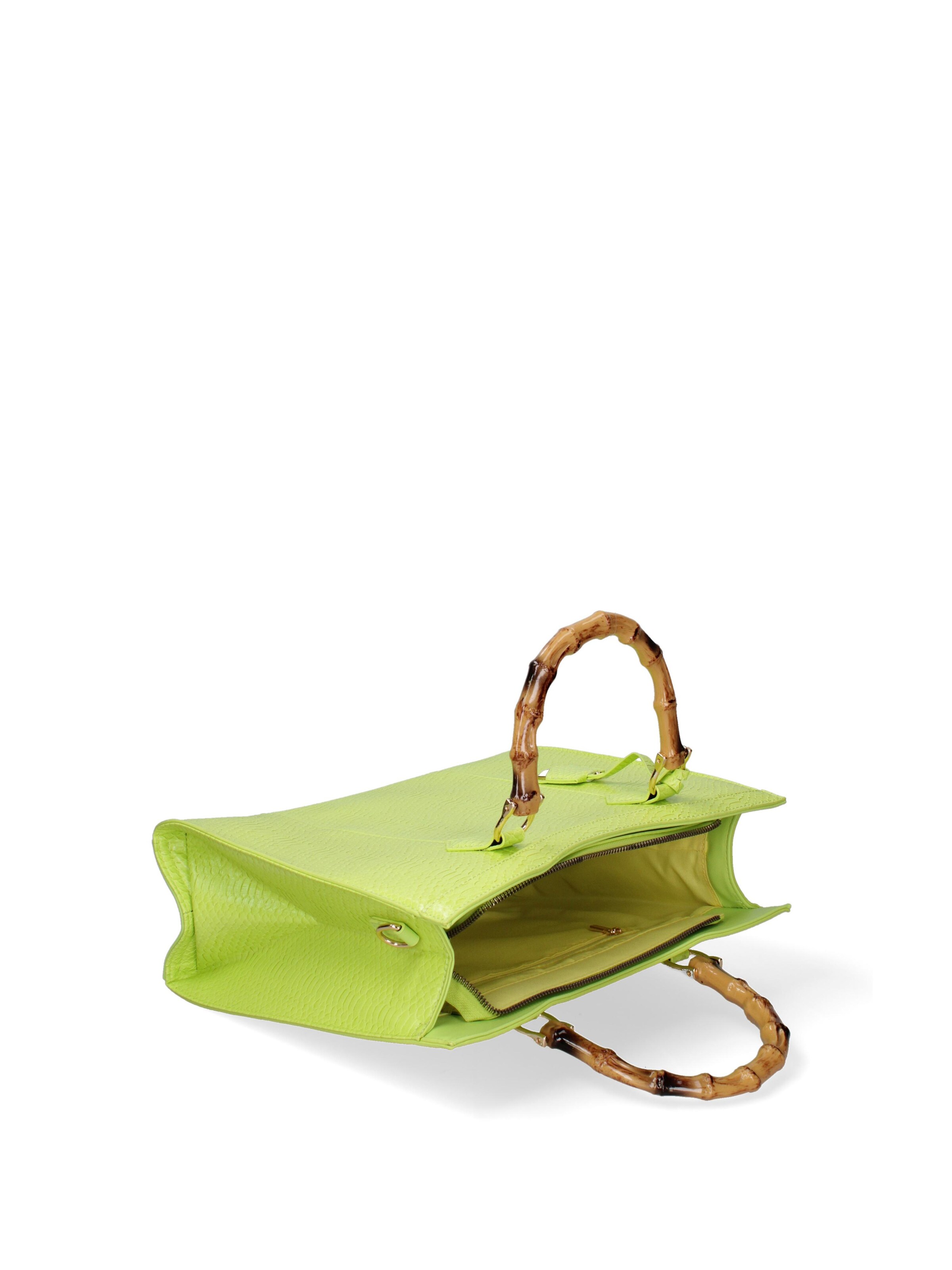 Borsa a spalla 'Borsa a Spalla Donna Ecopelle Vegana con Manico Bambù' di Diana&Co. in verde