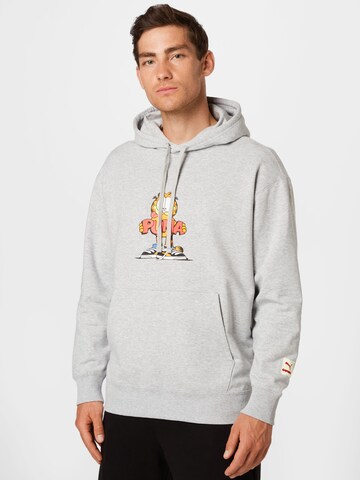 PUMA Суичър 'Garfield' в сиво: отпред