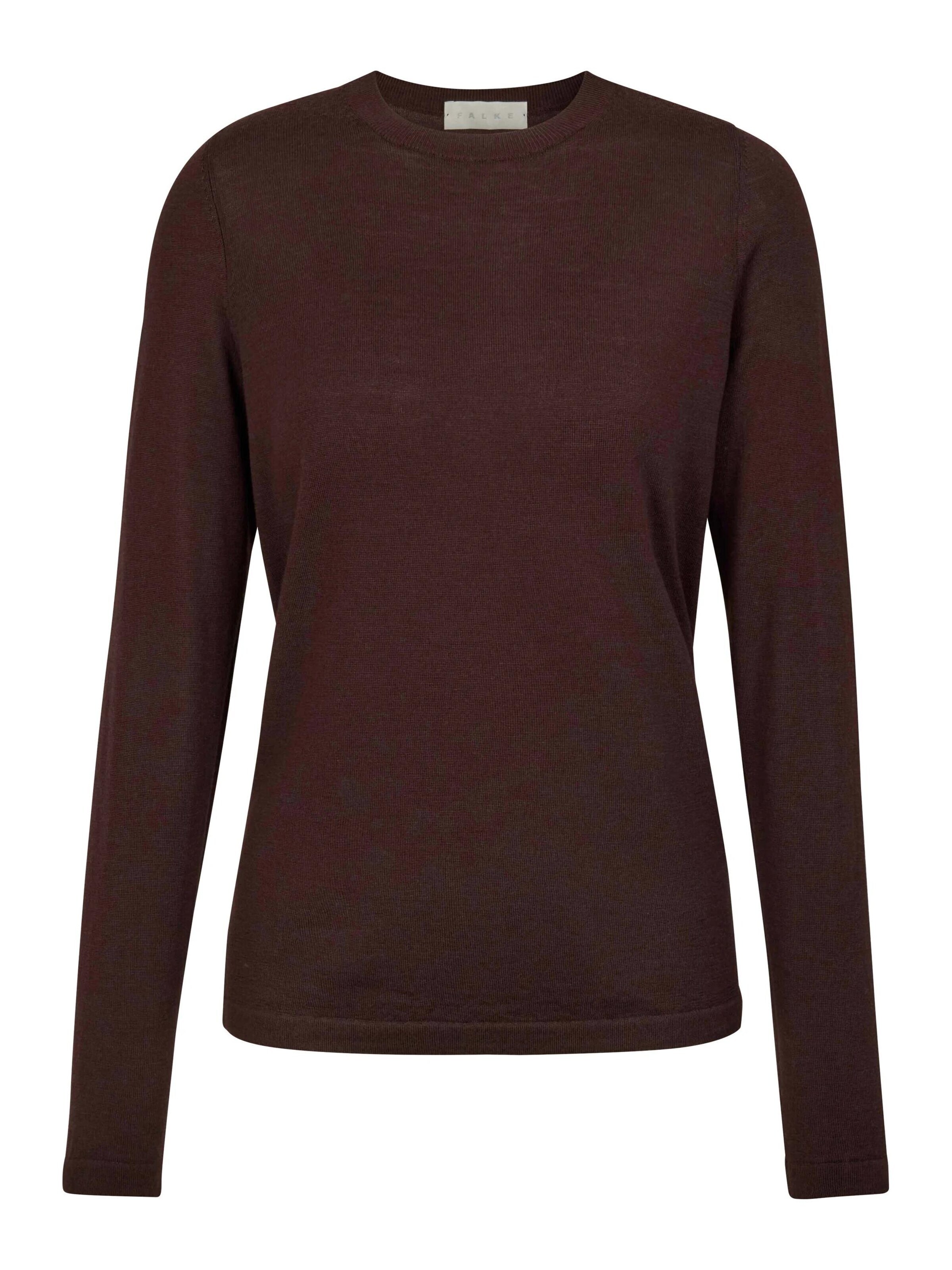 FALKE Pullover 'Pure Merino Wool' in Braun