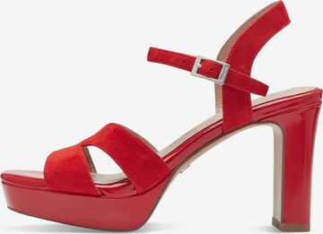 TAMARIS Sandalen met riem in Rood