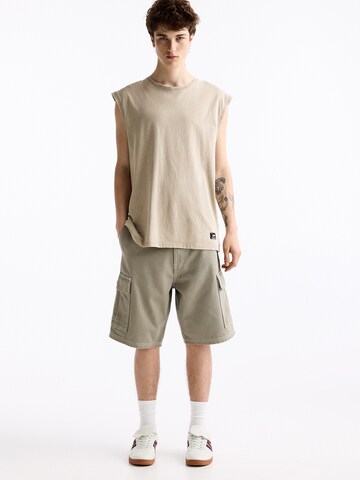 Loosefit Pantalon cargo Pull&Bear en vert