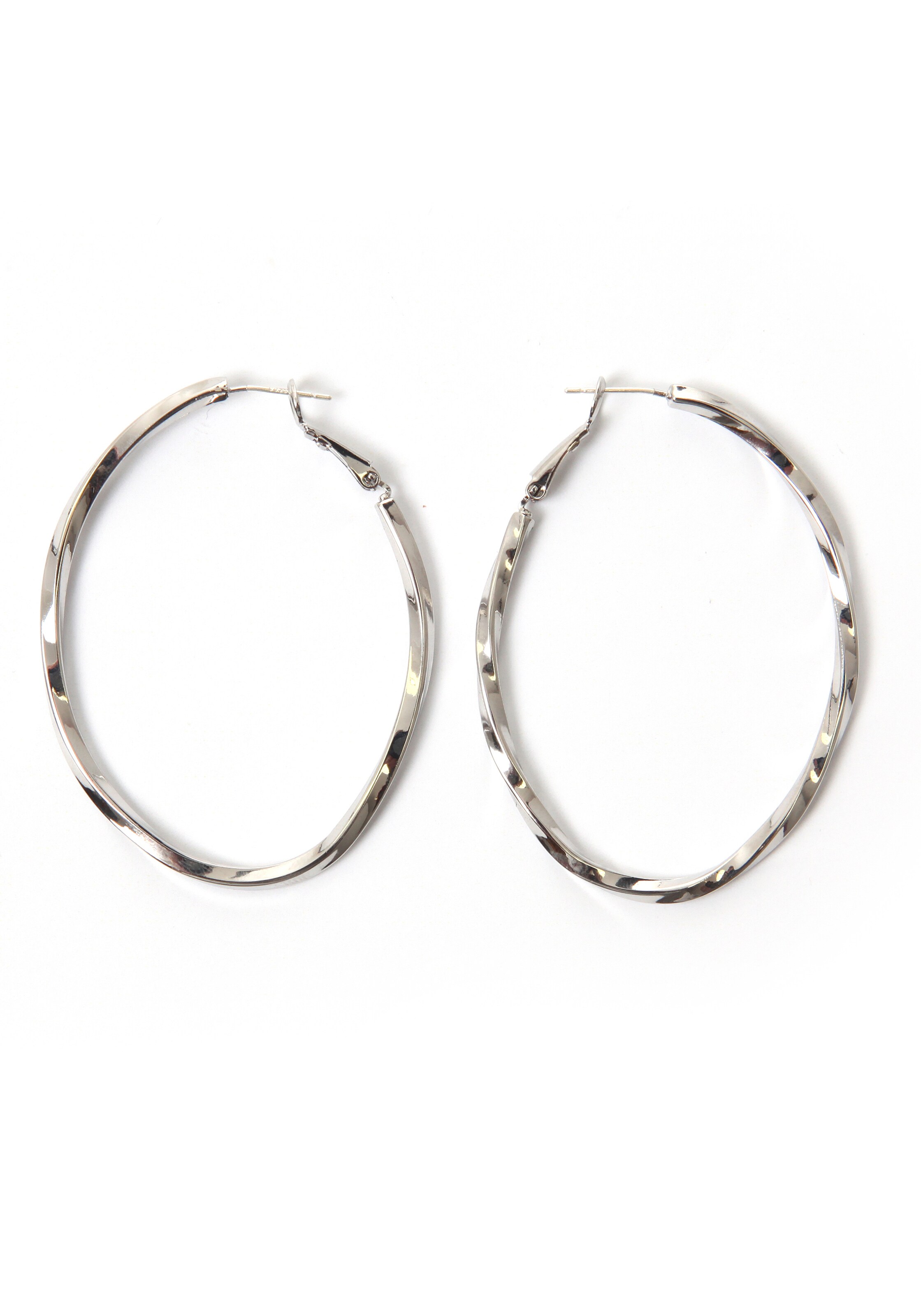J. Jayz Earrings in Silver: front