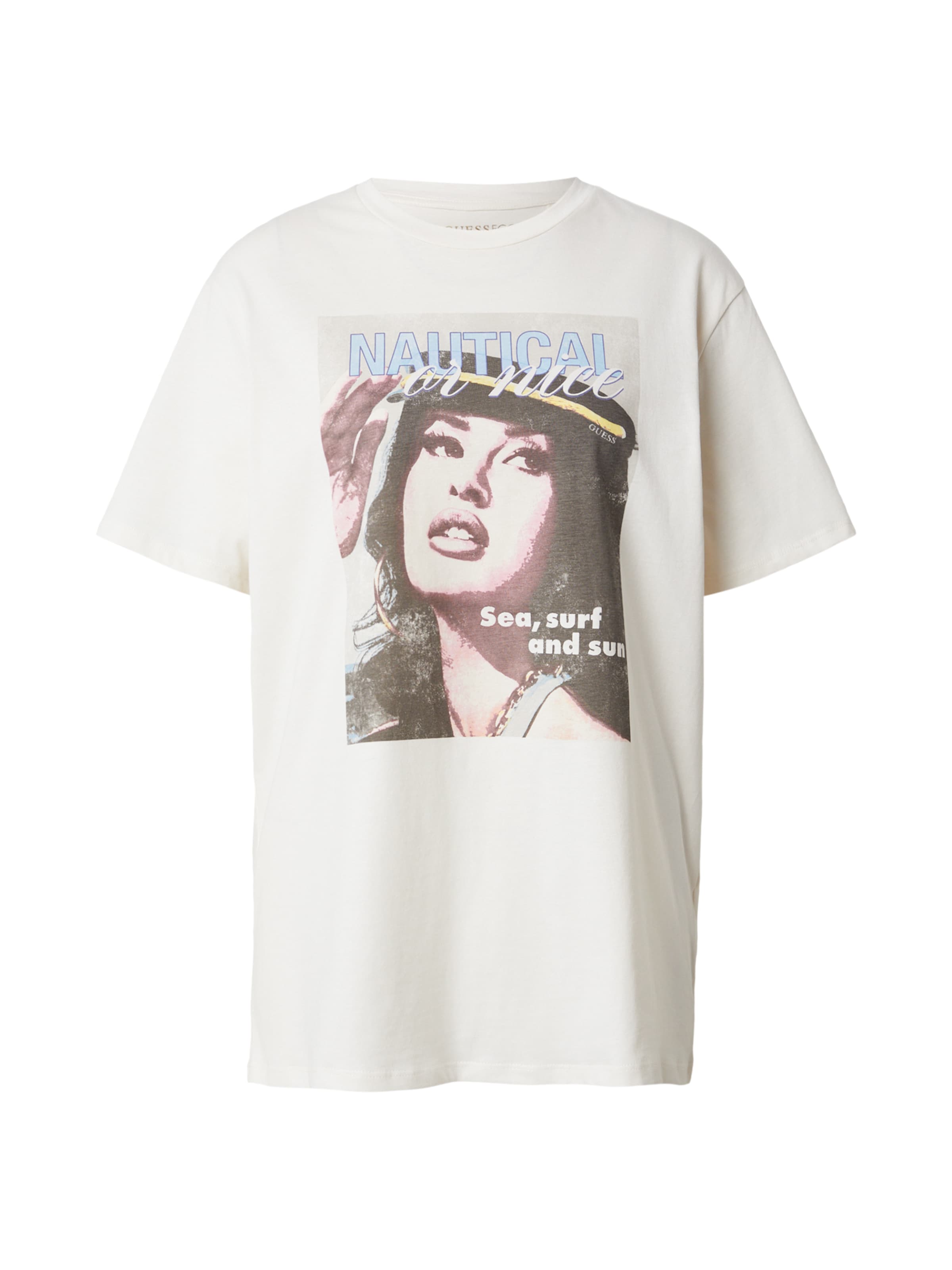 GUESS - Camiseta 'SAILOR MAG' en beige: frente