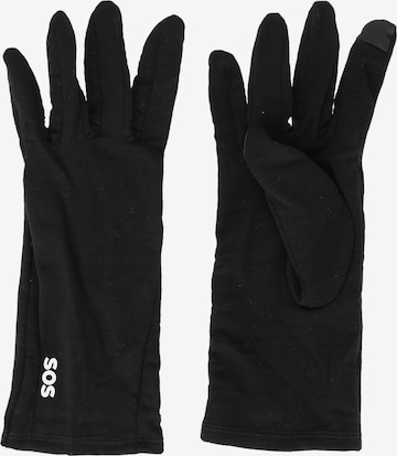 SOS Full Finger Gloves 'Lofoten' in Black: front