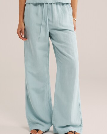 WE Fashion Широкий Штаны в Синий: спереди