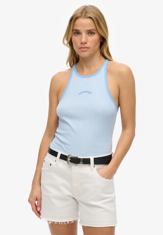 Superdry Top 'Essential' in Blauw: voorkant