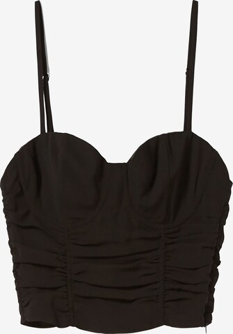 Top di Bershka in nero: frontale