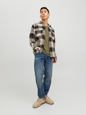 smėlio JACK & JONES Priglundantis modelis Marškiniai 'Darren'