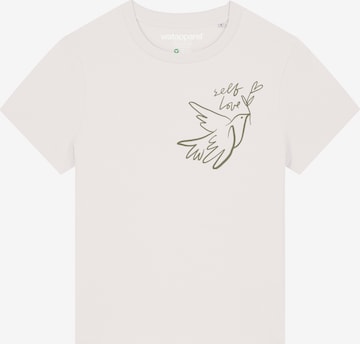 Maglietta 'Self Love' di Watapparel in bianco: frontale