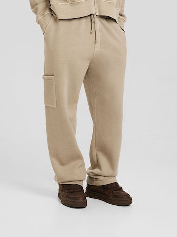 Wide leg Pantaloni di Bershka in beige: frontale