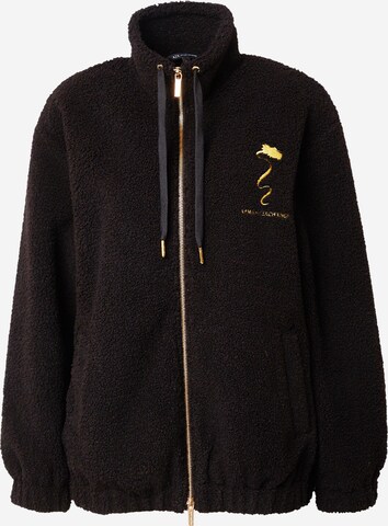 ARMANI EXCHANGE Fleece Jacket in Black: front