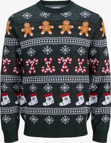 zaļš JACK & JONES Džemperis 'JJXmas Santa': no priekšpuses