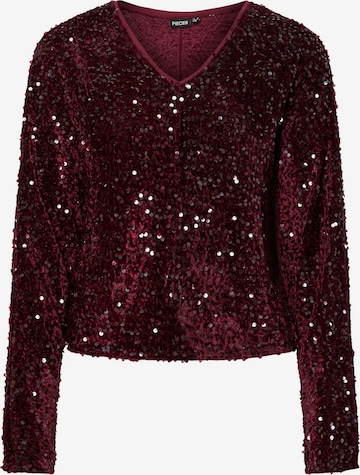 PIECES Bluse 'PCKam' in Rot: Vorderseite