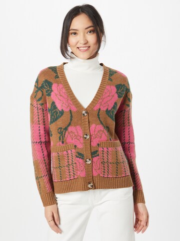 VILA Knit Cardigan in Brown: front