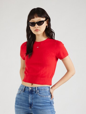 Tommy Jeans Tröja i röd: framsida