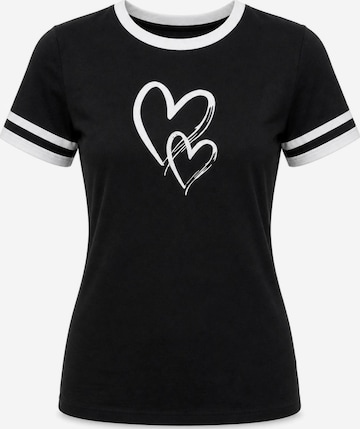 AOTTORI Shirt 'Herzliebe' in Black: front