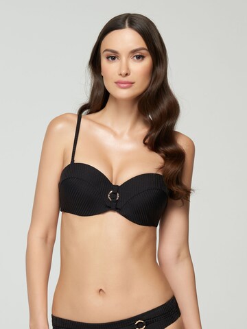 Marc & André Balconette Bikinitop in Schwarz: Vorderseite