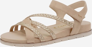 Sandales à lanières Tamaris en beige : devant