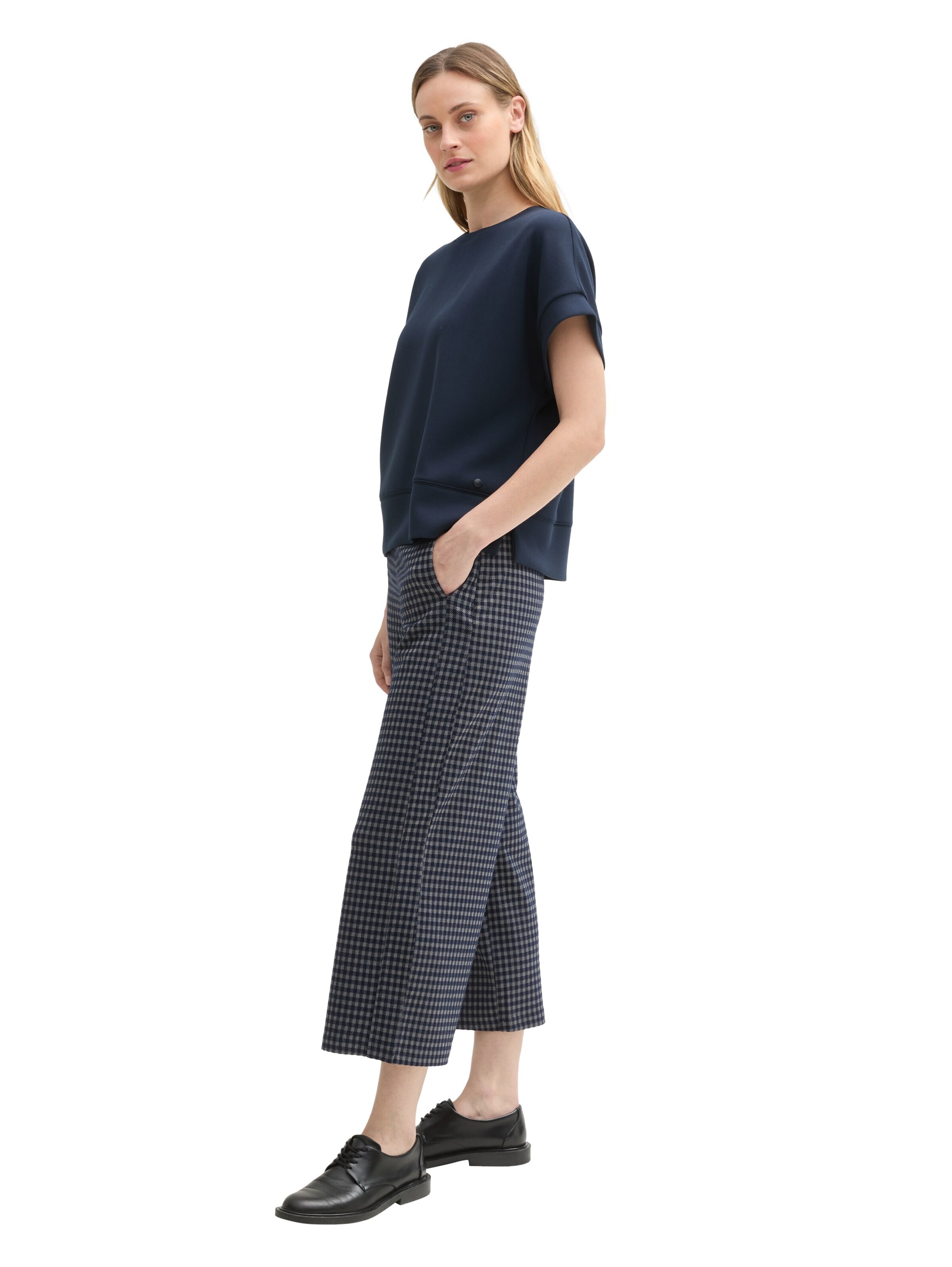 TOM TAILOR Wide leg Pants in Black