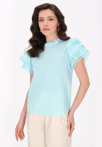 faina - Blusa em verde: frente