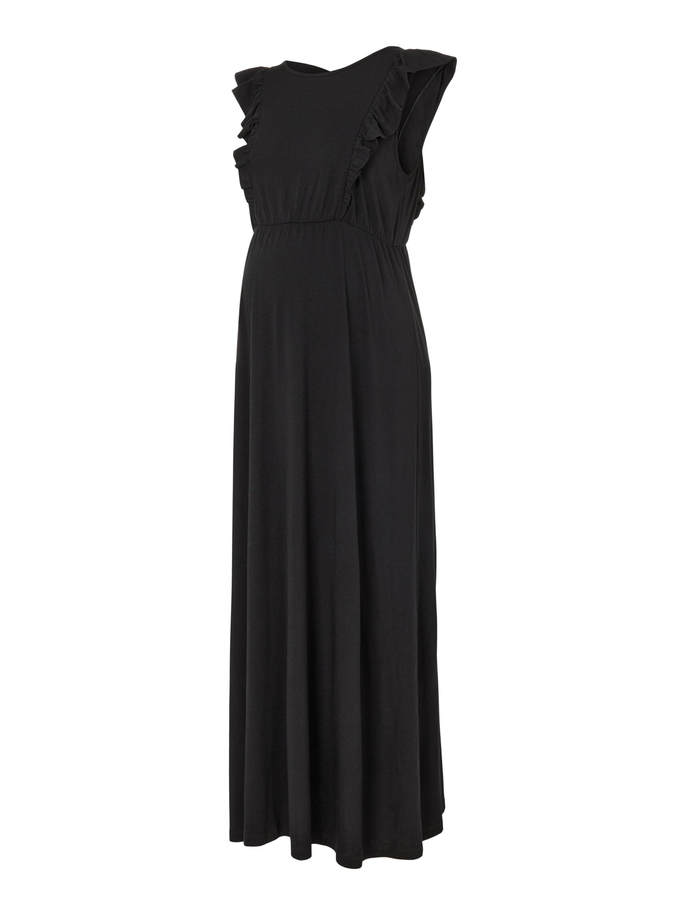 Rochie 'Roberta Mary' de la MAMALICIOUS pe negru: față