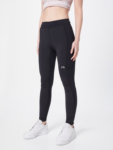 Newline Skinny Sportsbukser i sort: forside