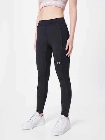 Newline Skinny Spodnie sportowe w kolorze czarny: przód