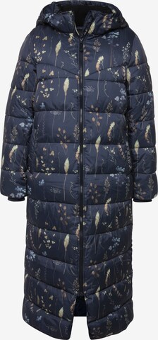 Ulla Popken Winter Coat in Blue: front