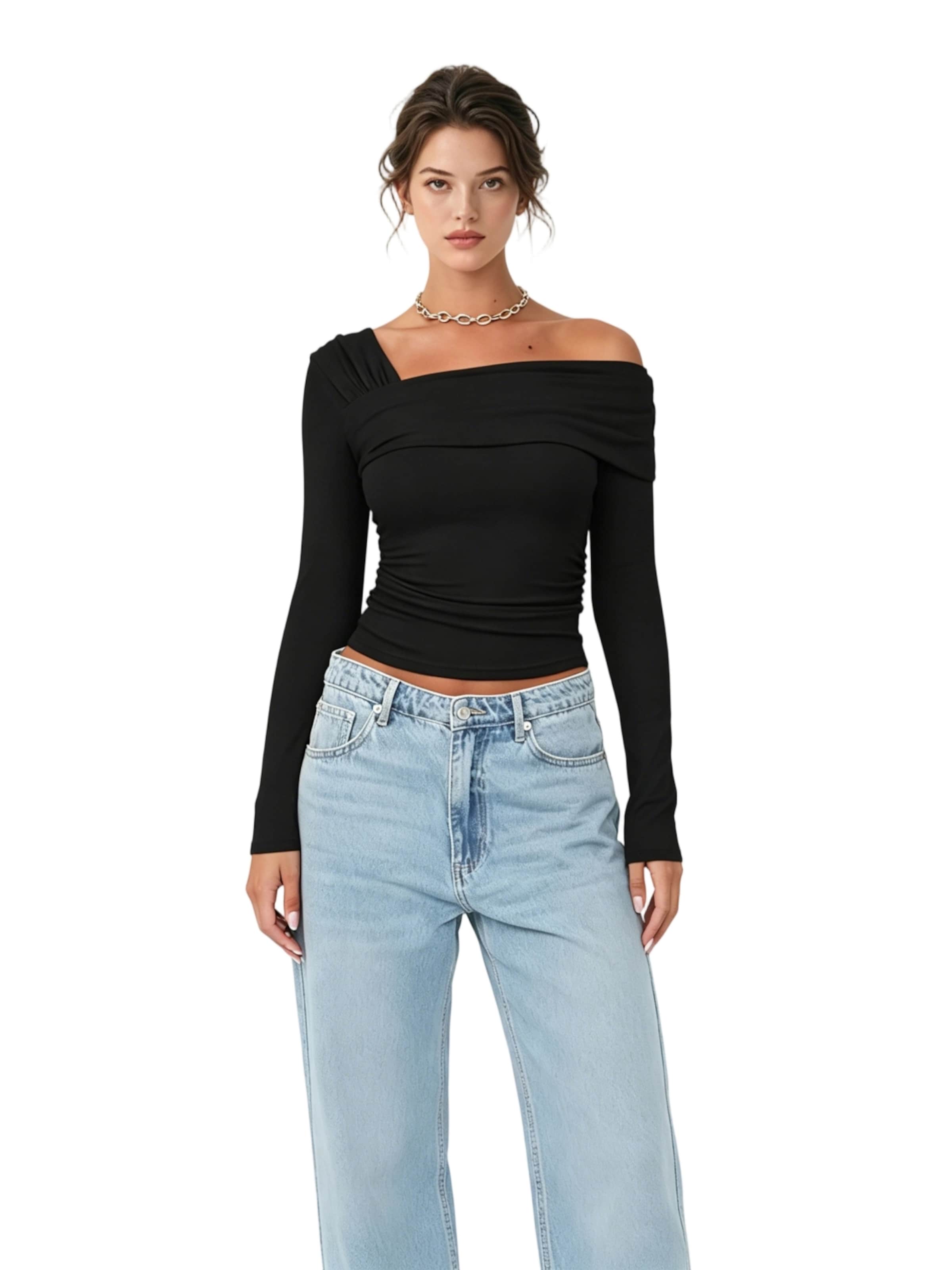 Yesfashion Top‌‌‌‌‌‌‌‌‌ in Schwarz: Vorderseite