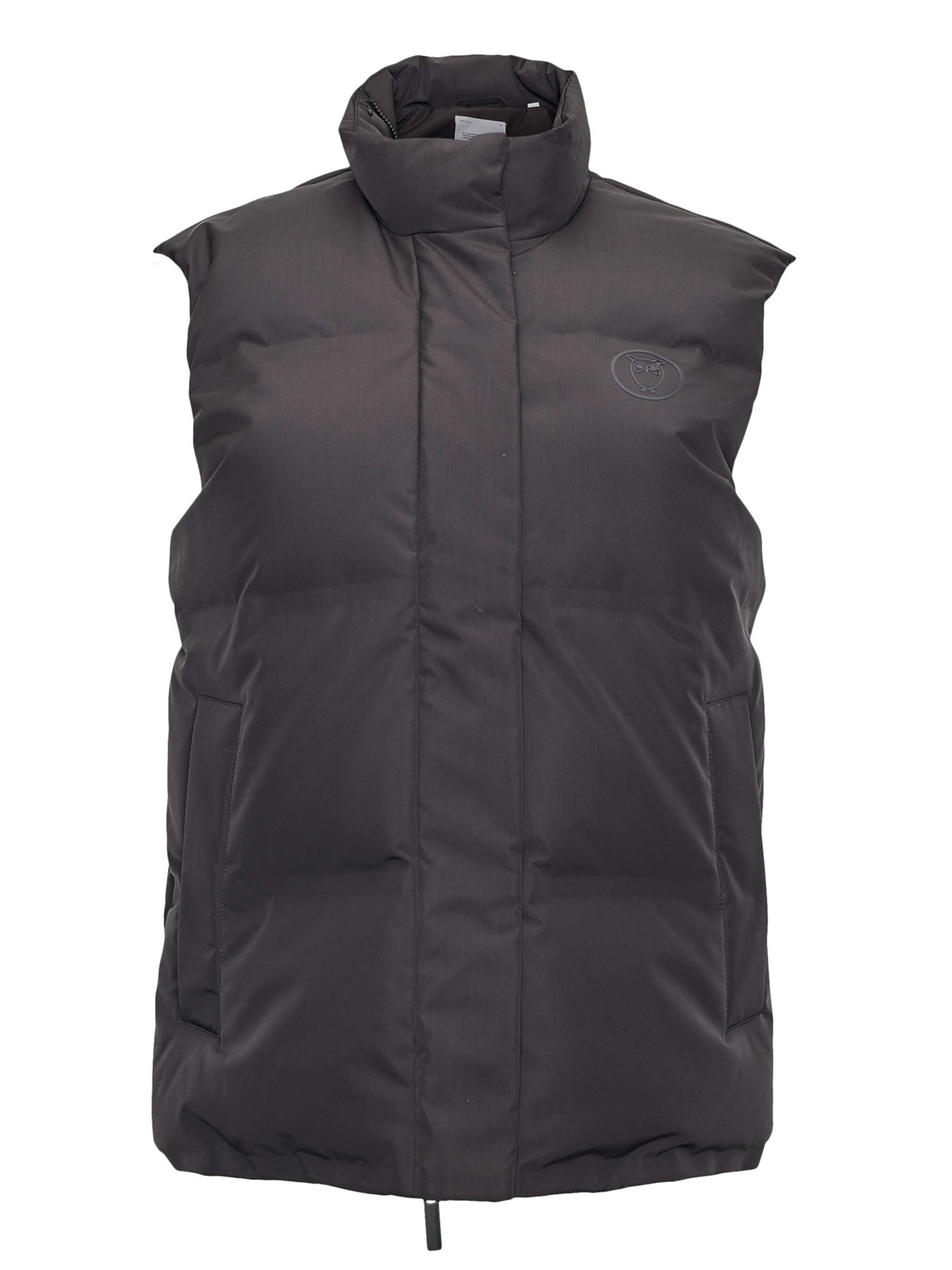 KnowledgeCotton Apparel Weste in Schwarz: Vorderseite