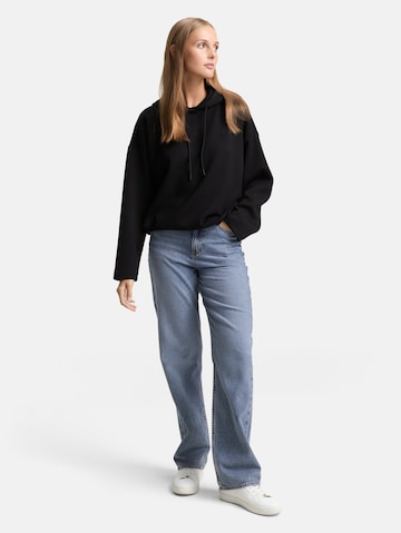 TOM TAILOR DENIM Sweatshirt in Black