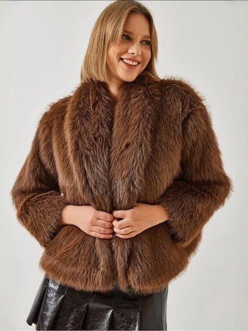 Veste mi-saison 'Kunstpelzmäntel' Bianco Lucci en marron