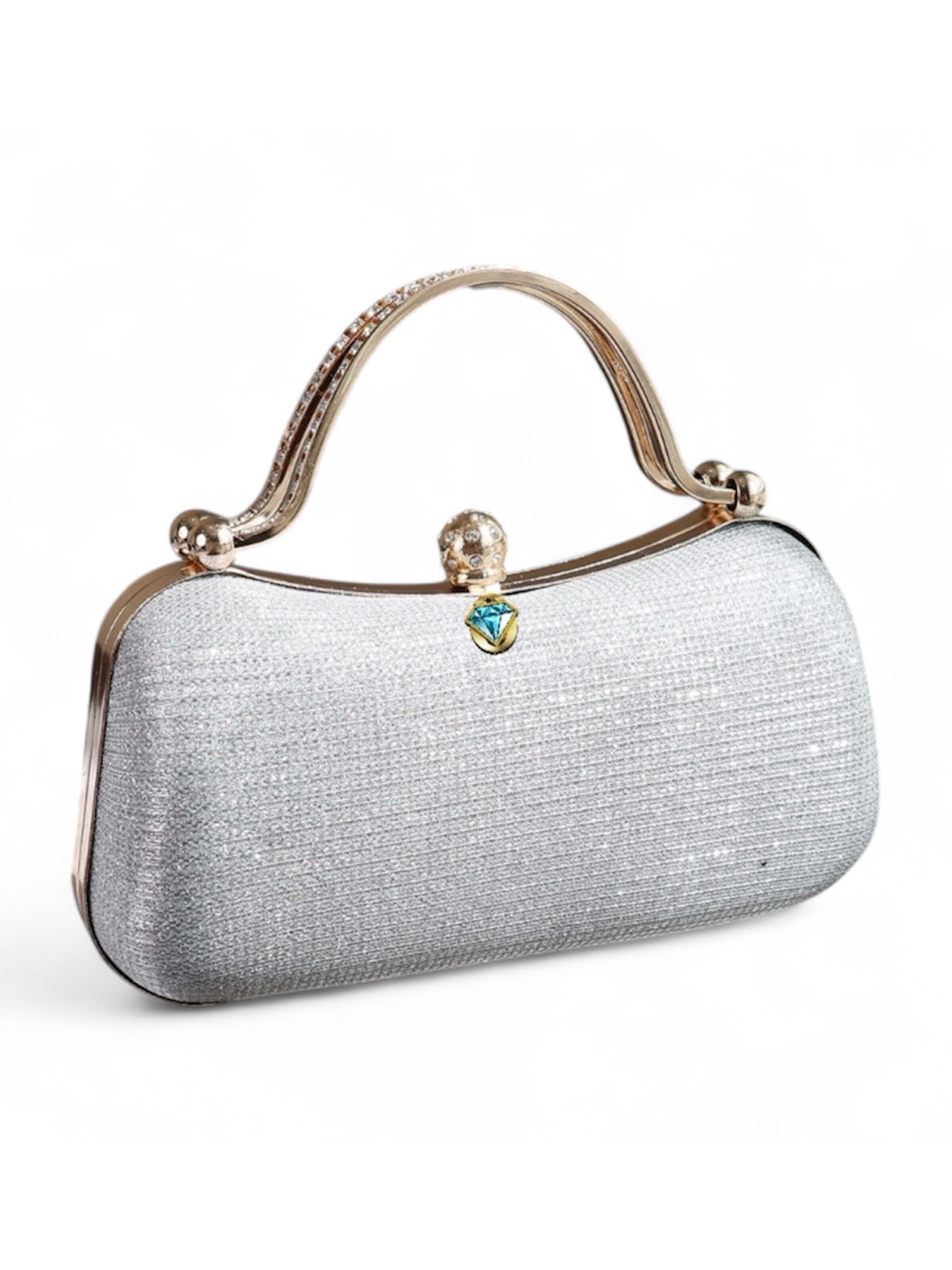 Elegon Handbag 'Model  Mongolia Gold' in Silver: front