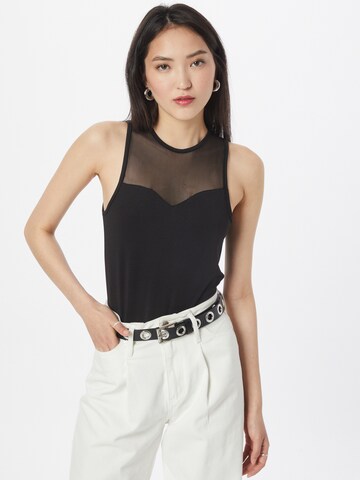 Trendyol Shirt Bodysuit in Black: front