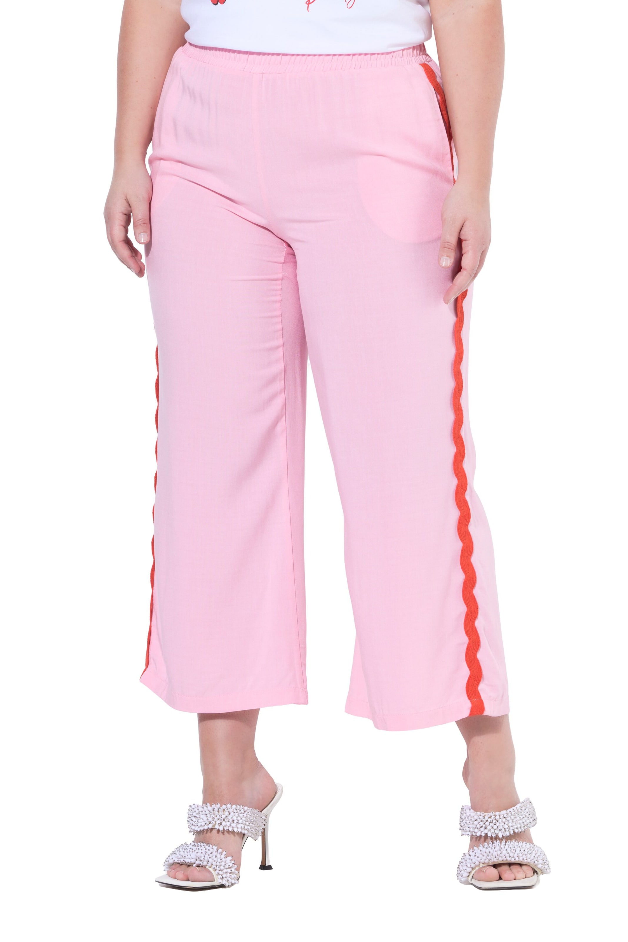 MIAMODA Wide Leg Hose in Pink: Vorderseite