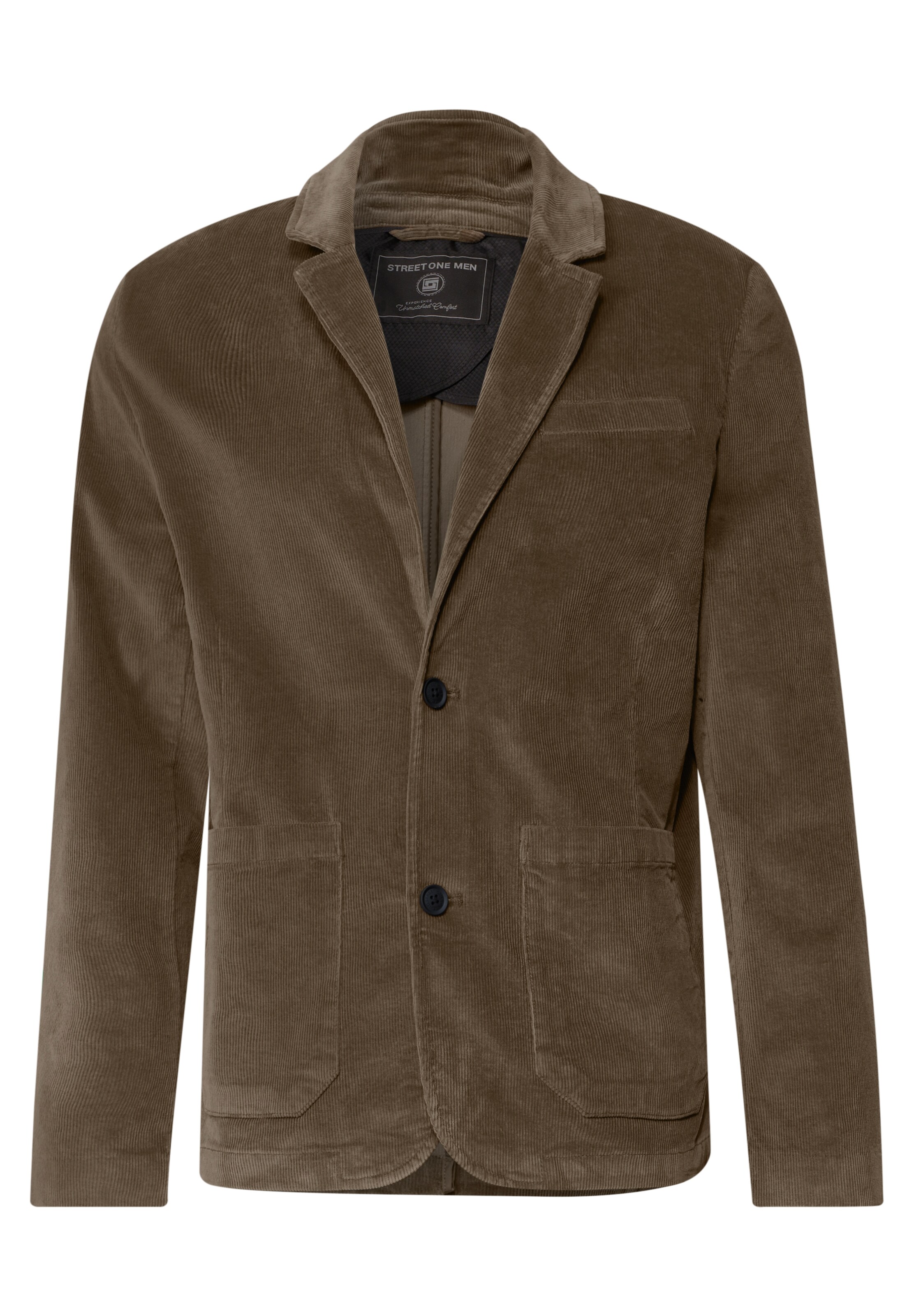 Street One MEN Regular fit Business Blazer in Brown: front
