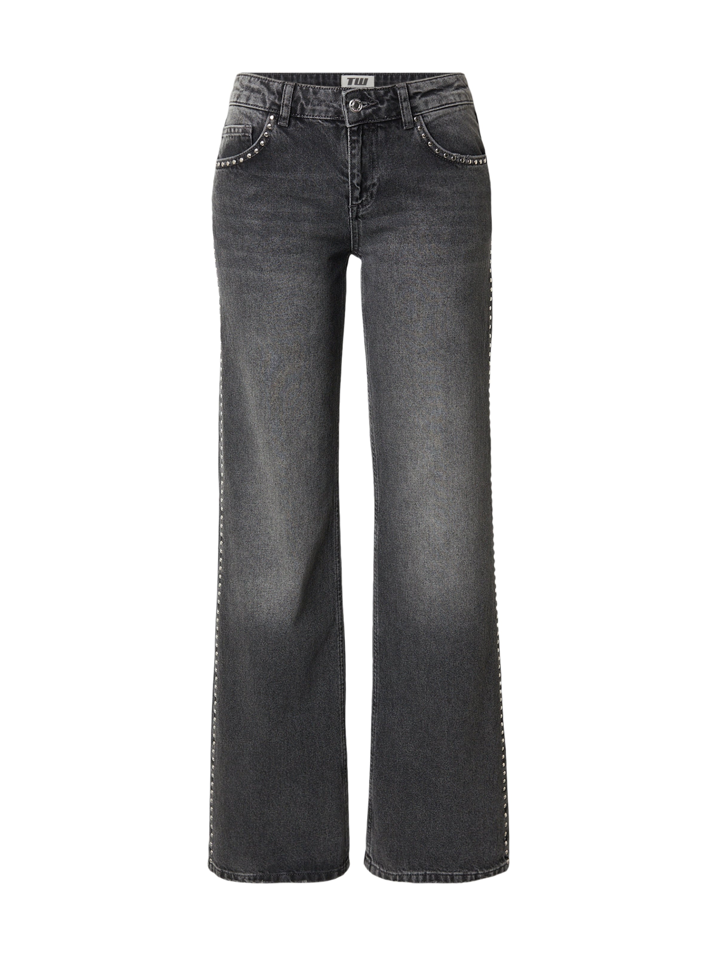 pelēks Tally Weijl Paplatināti gali Džinsi: no priekšpuses
