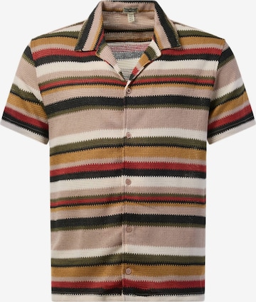 Fit confort Chemise 'Resort' Denim Factory en beige : devant