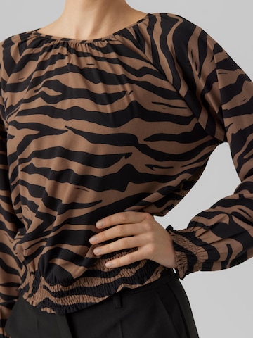 VERO MODA Blouse 'SHILAH NAJA' in Brown