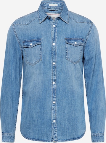 GUESS Regular fit Button Up Shirt 'TRUCKEE' in Blue: front