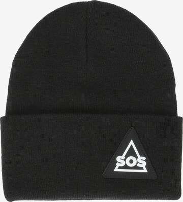 SOS Beanie 'Caucasus' in Black: front