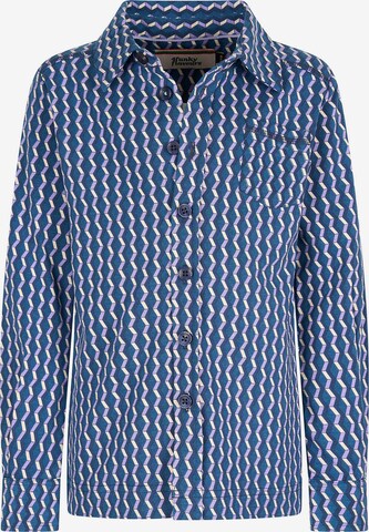 4funkyflavours Regular fit Button Up Shirt '1The U' in Blue: front